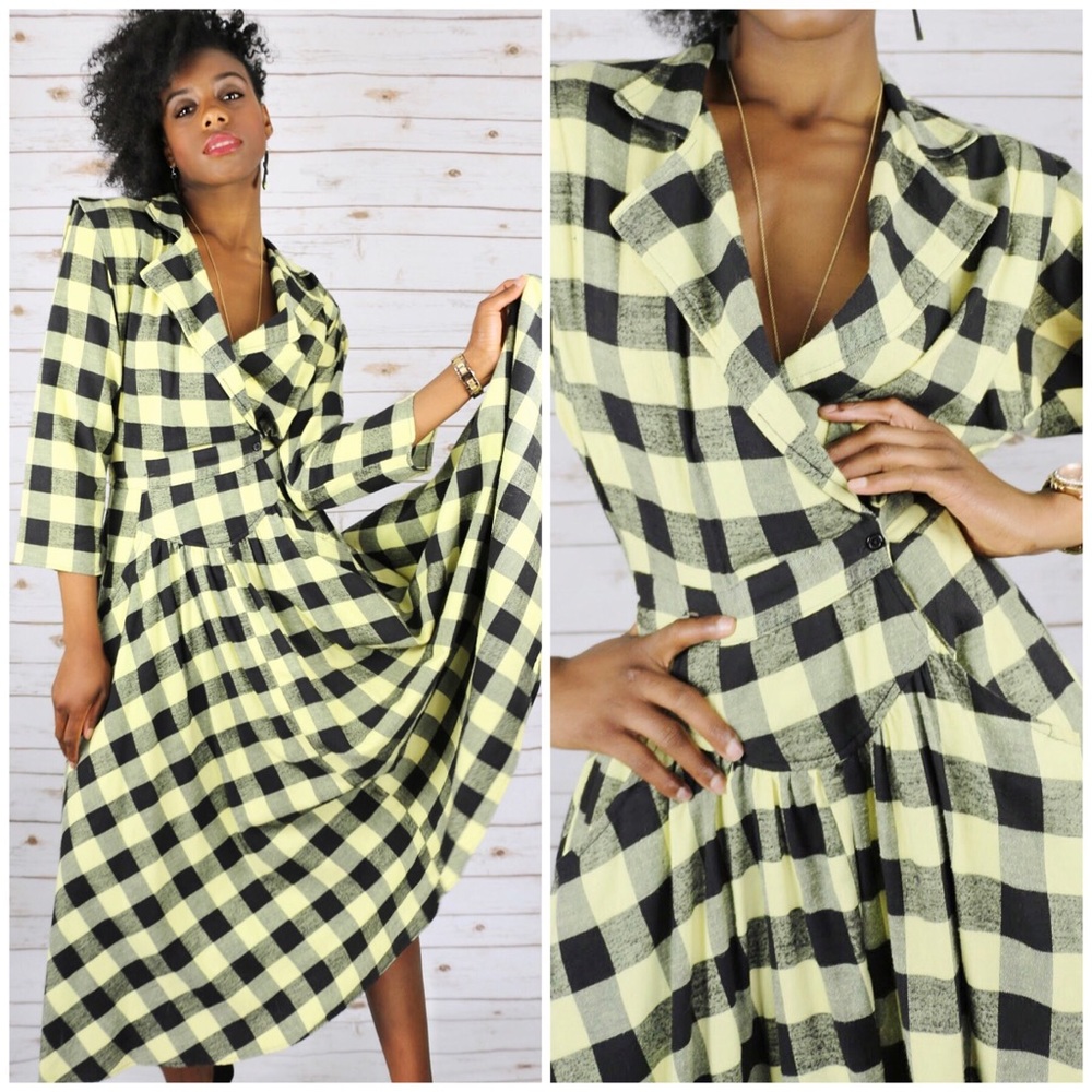 Flannel Fit and flare Dress
